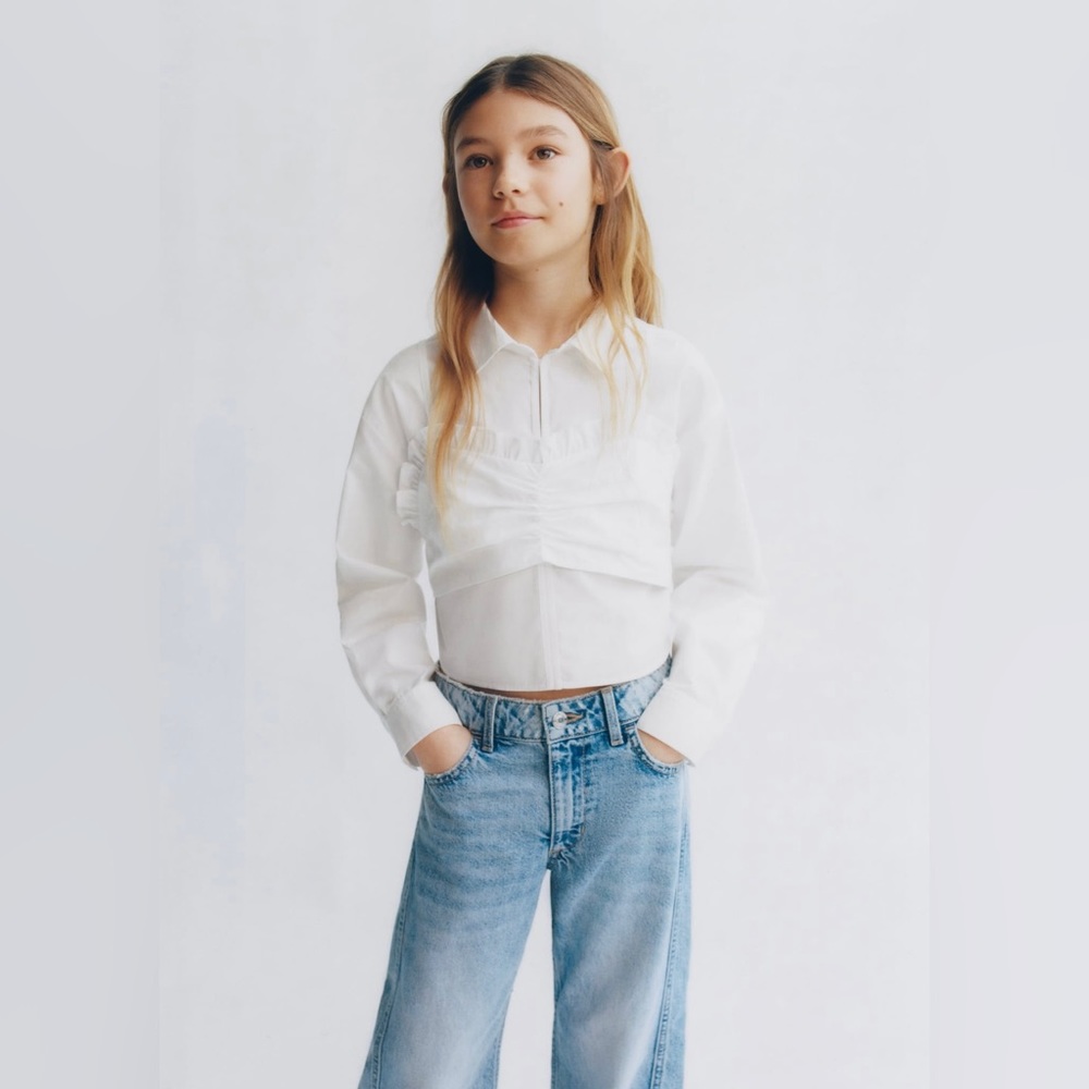 Zara 2 Piece Poplin Top (Big Girls)